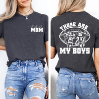 Personalized Football Mom Shirt, Those Are My Boy Shirt, Football Kids Game Day Tee, Front Back