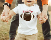 Retro Personalized Football Shirt, Football with Custom Name Graphic Shirt, Kids Fall Sports Tee, Unisex Football Shirt, Football Gifts