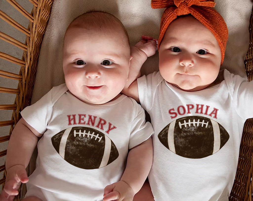 Retro Personalized Football Shirt, Football with Custom Name Graphic Shirt, Kids Fall Sports Tee, Unisex Football Shirt, Football Gifts