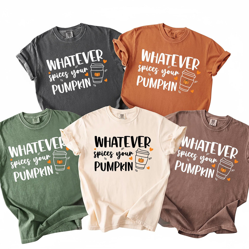 Pumpkin Spice Shirt, Cute Fall Shirt, Fall Shirt for Women, Whatever Spices Your Pumpkin Tee