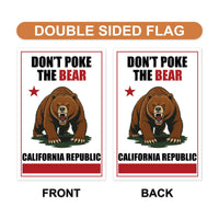 Don't Poke the Bear California Garden Flag, 12x18 Inch Double Sided, Anti-Trump Flag, Human Rights Flag, Anti Racism Flag, Anti Fascism Flag