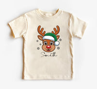Custom Reindeer Toddler Shirt, Custom Name Kids Shirt, Custom Christmas Tee, Christmas Reindeer Shirt, Christmas Toddler Shirt, Holiday Gift