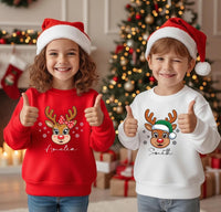 Custom Reindeer Toddler Shirt, Custom Name Kids Shirt, Custom Christmas Tee, Christmas Reindeer Shirt, Christmas Toddler Shirt, Holiday Gift