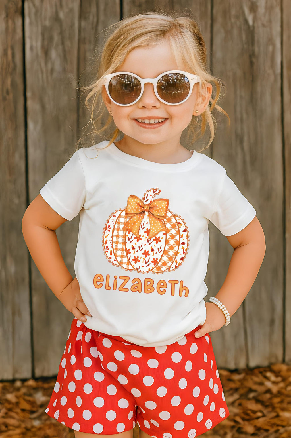 Custom Kid Fall Name Shirt, Custom Pumpkin Shirt with Name, Pumpkin Fall Toddler Tee