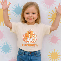 Custom Kid Fall Name Shirt, Custom Pumpkin Shirt with Name, Pumpkin Fall Toddler Tee