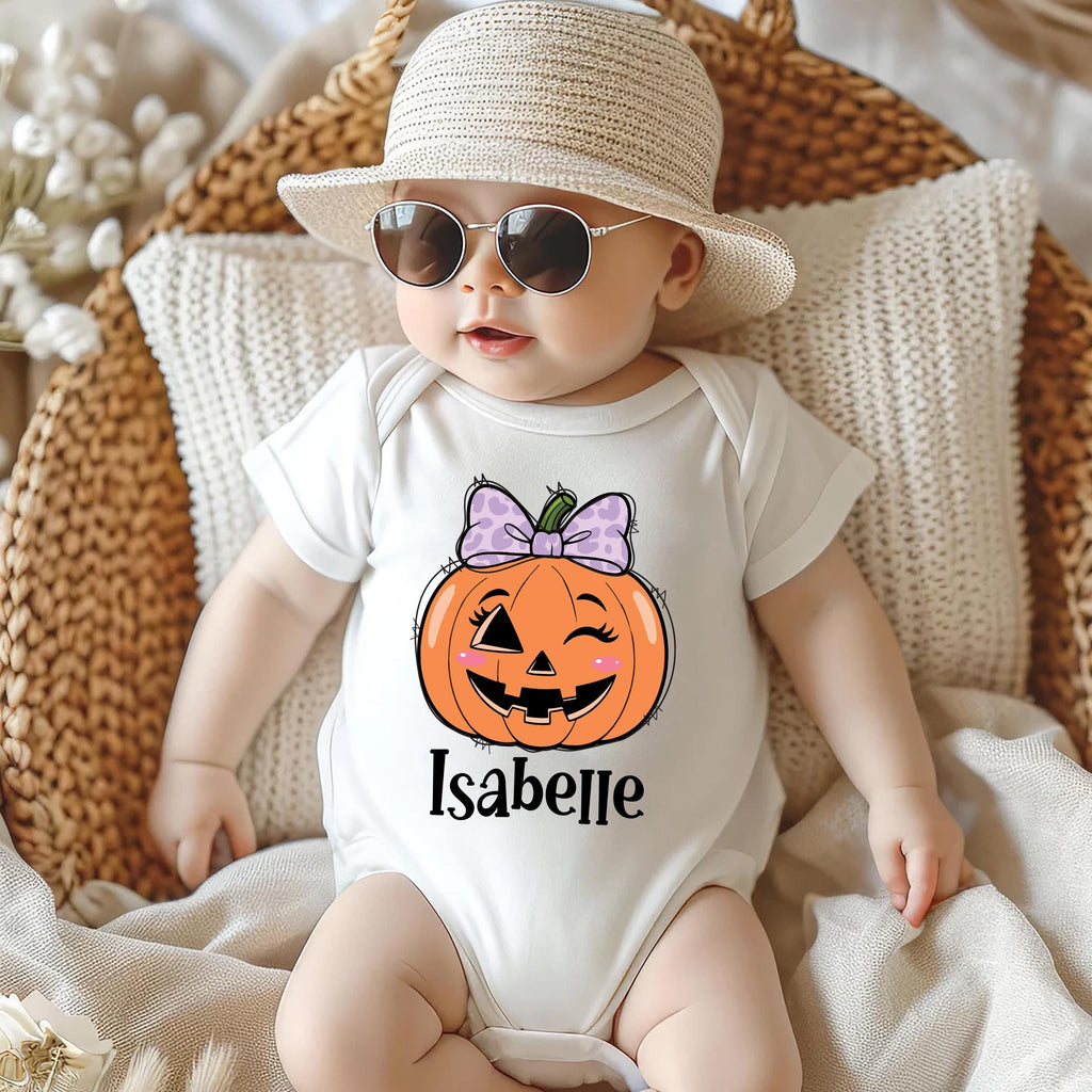 Personalized Kids Halloween Name Shirt, Toddler Boy Girl Halloween Shirt, Custom Name Pumpkin Tee, Kids Fall Shirt for Boys and Girls
