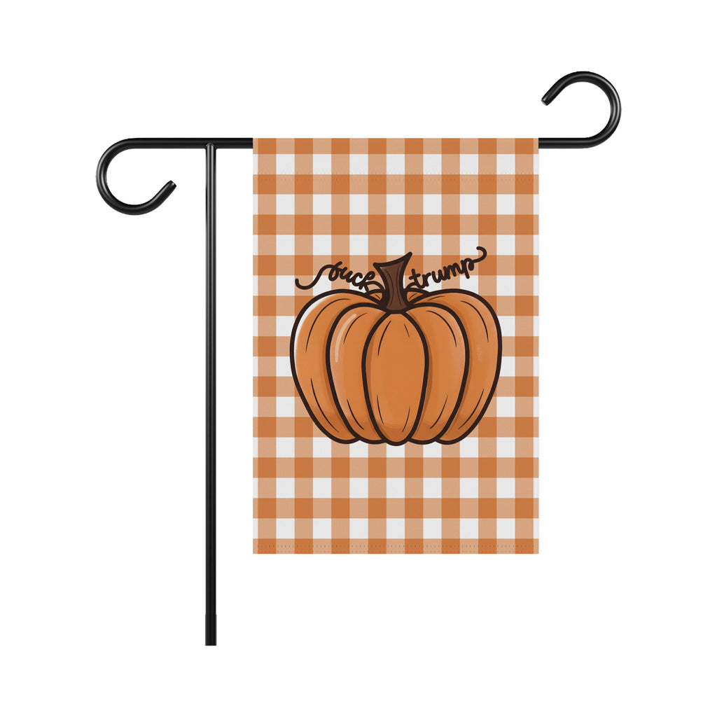 Anti-Trump Autumn Pumpkin Protest Garden Flag, Thanksgiving Resist Fascism Yard Flag, Subtle Political Decor, Harvest Fall Outdoor Flag