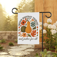 Anti-Trump Autumn Pumpkin Protest Garden Flag, Thanksgiving Resist Fascism Yard Flag, Subtle Political Decor, Harvest Fall Outdoor Flag