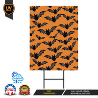 Anti-Trump Spooky Bat Yard Sign, Subtle Political Protest Lawn Sign, Halloween Resist Fascism Harvest Fall Yard Sign with H-Stake