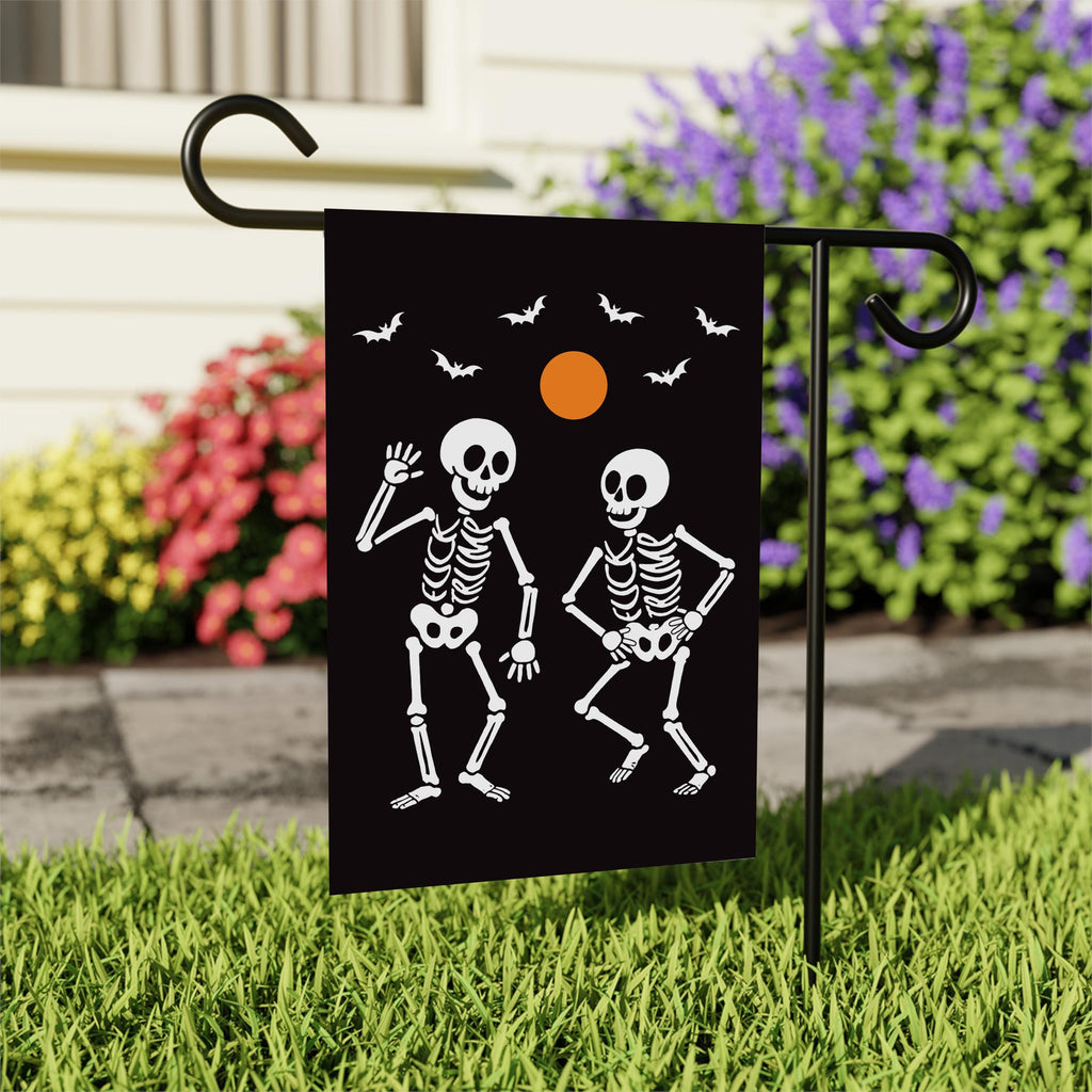 Subtle Anti-Trump Halloween Skeleton Garden Flag, Spooky Season Resist Fascism Yard Flag, Subtle Political Decor, Harvest Fall Outdoor Flag