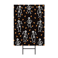 Subtle Anti-Trump Halloween Skeleton Yard Sign, Funny Trump FDT Lawn Sign, Spooky Season Resist Fascism Harvest Fall Yard Sign with H-Stake