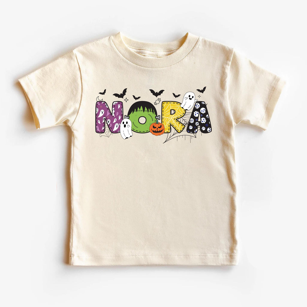 Personalized Kids Halloween Shirt, Custom Spooky Toddler Shirt, Halloween Kids Tee