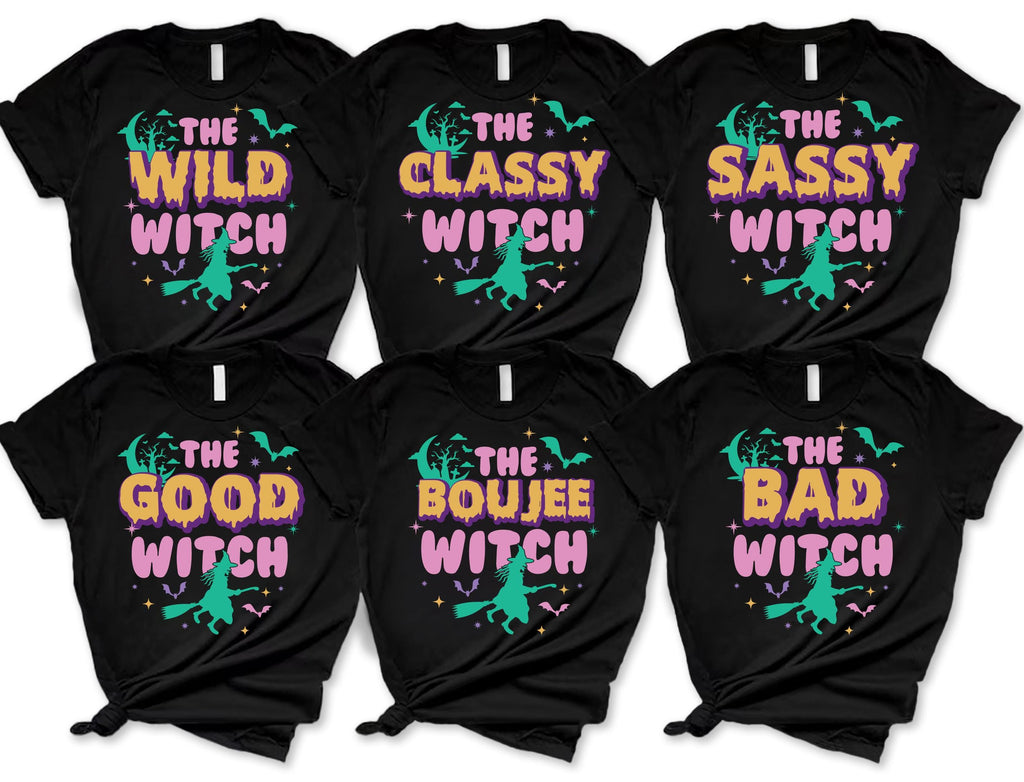Funny Halloween Party Shirt, Best Friend Matching Halloween Outfit Tee, Halloween Witch Shirt, Spooky Season Group Shirt, Witchy Clothes