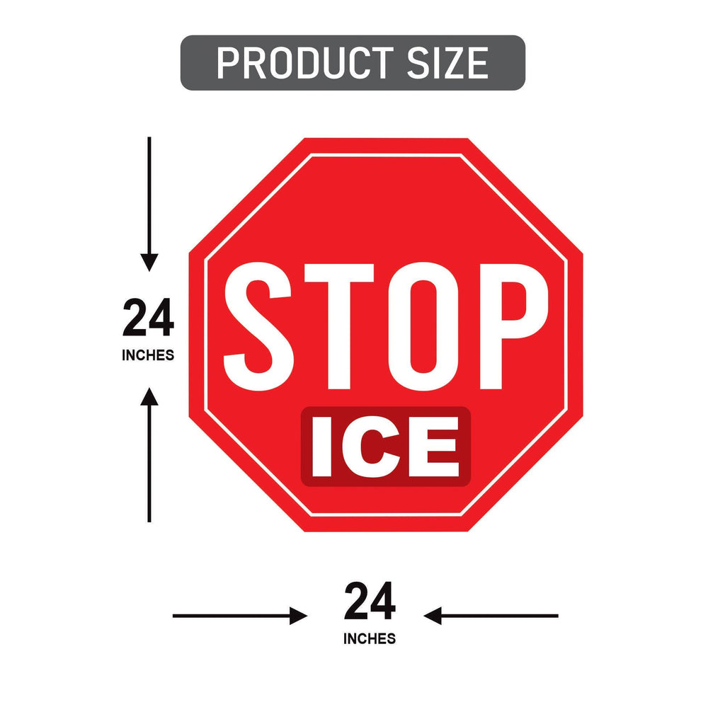Stop ICE Resist Protest Sign, Political Activist Poster, Anti-Trump Rally Sign, Anti-Fascism Protest Poster for Political Rally and March
