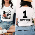 Personalized Senior 2025 Football Mom Shirt, Custom Name Number Football Shirt, Senior Name and Player Number Mom Unisex Tee, Front Back