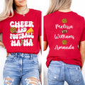 Cheer and Football Mom Shirt, Custom Football and Cheer Mom Shirt, Cheer Mama Tee, Front Back