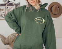 Game Day Football Embroidered Hoodie, Touchdown Sweatshirt, Women’s Football Shirt, Football Season Long Sleeve Shirt, Sports Fan Gift