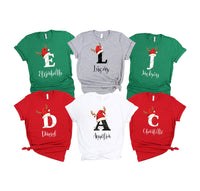 Family Christmas Name Shirt, Monogrammed Family Christmas Shirt, Personalized Christmas Family Tee