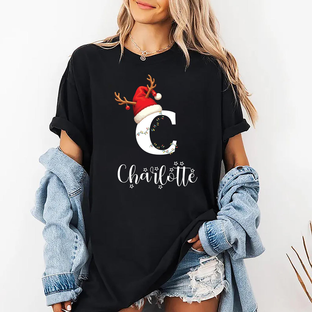 Family Christmas Name Shirt, Monogrammed Family Christmas Shirt, Personalized Christmas Family Tee