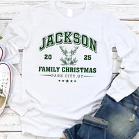 Custom Family Christmas Long Sleeve Shirt, Matching Family Christmas Shirt, Personalized Name Christmas Tee