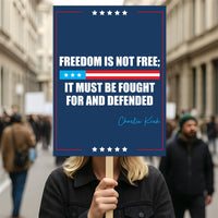 Justice for Charlie Protest Sign, A True Patriot Charlie Kirk Sign, Charlie Kirk Political Poster Sign