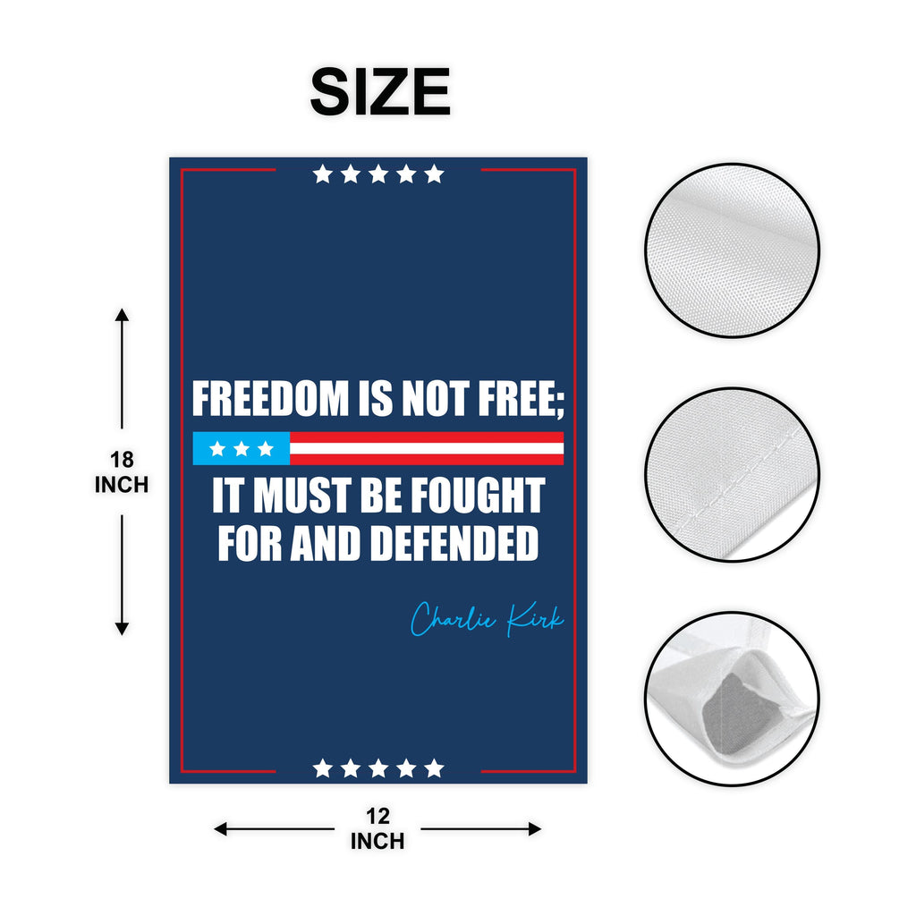 Justice for Charlie Garden Flag, Charlie Kirk Patriot Yard Flag, Conservative Political Statement Outdoor Flag, Right-Wing Rally Banner