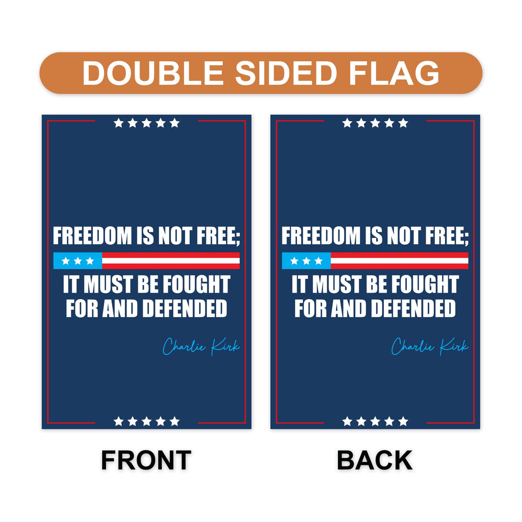 Justice for Charlie Garden Flag, Charlie Kirk Patriot Yard Flag, Conservative Political Statement Outdoor Flag, Right-Wing Rally Banner