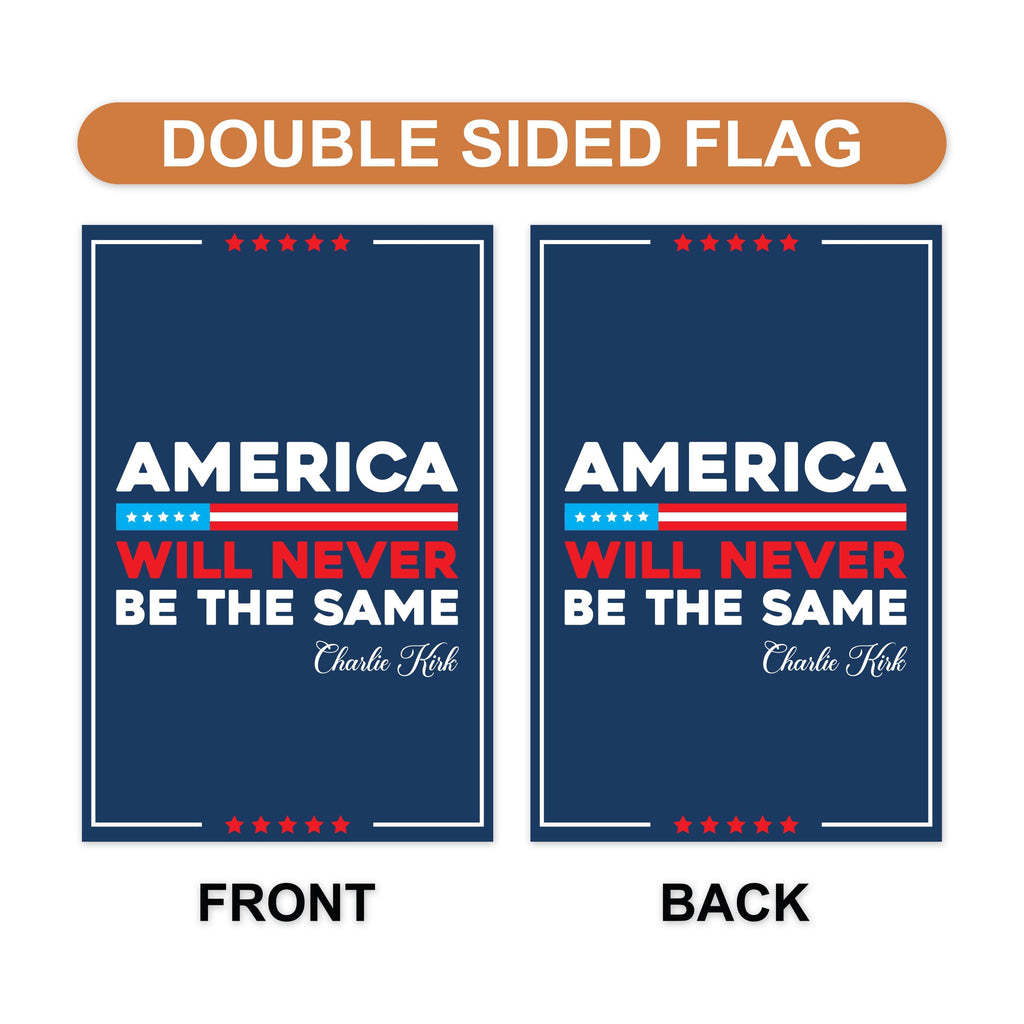 Justice for Charlie Garden Flag, A True Patriot Charlie Kirk Yard Flag, Charlie Kirk Is My Hero Outdoor Flag, Charlie Kirk Freedom Flag