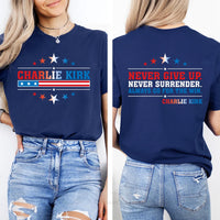 Justice for Charlie Shirt, A True Patriot Charlie Kirk Shirt, Charlie Kirk Is My Hero Tee, Charlie Kirk Freedom Shirt, Front Back