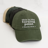 Justice for Charlie Embroidered Hat, This Is The Turning Point Quote Cap, Political Protest Hat, Patriot Statement, Charlie Kirk Support Hat