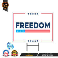 Justice for Charlie Yard Sign, A True Patriot Charlie Kirk Sign, Charlie Kirk Is My Hero Sign, Charlie Kirk Freedom Sign with Metal H-Stake