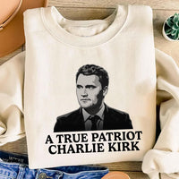 Justice for Charlie Sweatshirt, A True Patriot Charlie Kirk Shirt, Charlie Kirk Is My Hero Sweatshirt