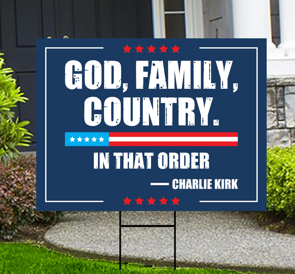 Justice for Charlie Yard Sign, A True Patriot Charlie Kirk Sign, Charlie Kirk Is My Hero Sign, Charlie Kirk Freedom Sign with Metal H-Stake