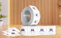 Personalized Plum Jam Roll Labels, Custom Plum Jam Product Stickers, Business Plum Jam Labels for Jars, Plum Jam Canning, Lid Stickers