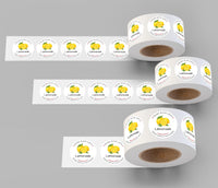 Personalized Lemonade Roll Labels, Custom Lemonade Product Stickers, Business Labels for Bottles & Jars, Homemade, Canning, Lid Stickers