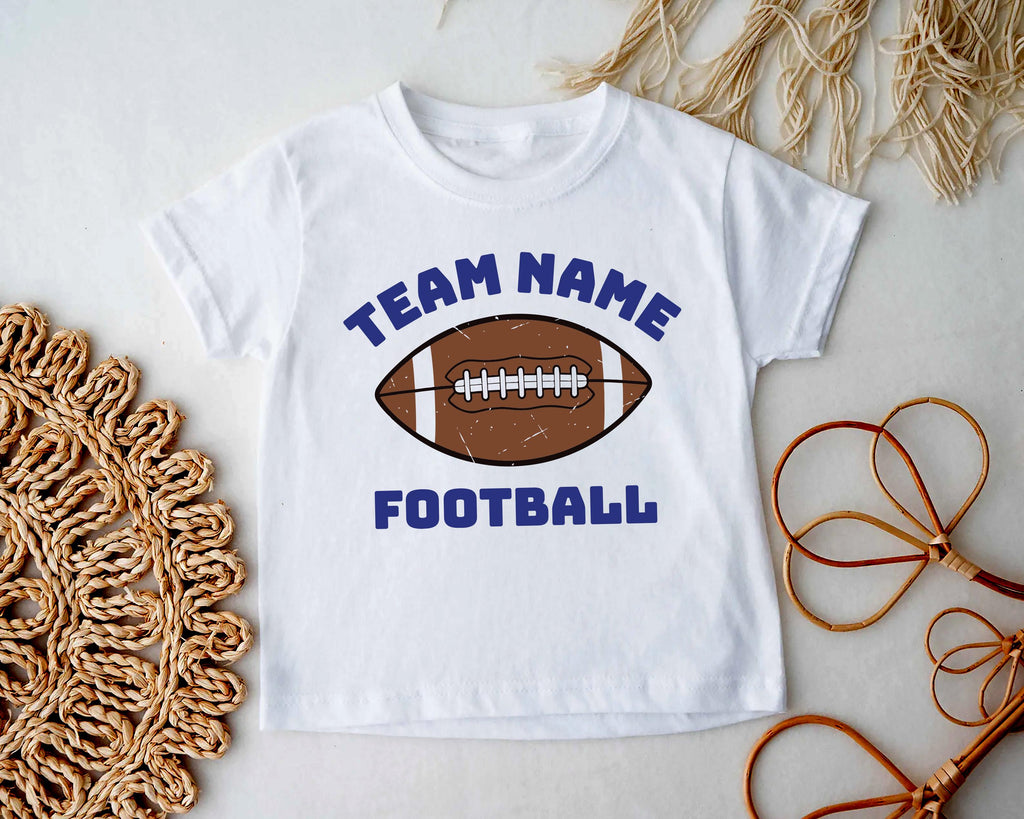 Custom Football Team Name Shirt, Game Day Outfit for Children Shirt, Sports Shirt for Kids Tee