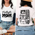 Football Mom Shirt, Custom Name and Number Football Shirt, Custom Football Mom Tee, Front Back