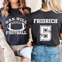 Custom Football Team Name and Number Shirt, Gift for Football Team Lover Shirt, Football Mama, Front Back