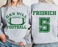 Custom Football Team Name and Number Sweatshirt, Gift for Football Team Lover Sweatshirt, Football Mama Sweatshirt, Front Back