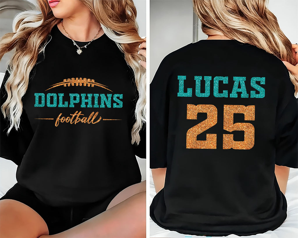 Custom Football Mascot Shirt, Personalized Team Spirit Tee, Football Mom Shirt, Front Back