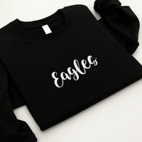 Custom Embroidered Team Name Hoodie, School Mascot Sweatshirt, Personalized Mascot Shirt, Custom Spirit Wear Long Sleeve Shirt