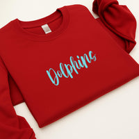 Custom Embroidered Team Name Hoodie, School Mascot Sweatshirt, Personalized Mascot Shirt, Custom Spirit Wear Long Sleeve Shirt