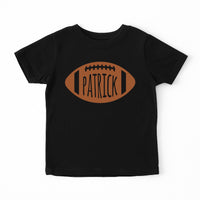 Personalized Football Toddler Shirt, Custom Fall Football Kids Name Tee, Boy Toddler Youth Shirt