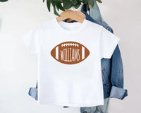 Personalized Football Toddler Shirt, Custom Fall Football Kids Name Tee, Boy Toddler Youth Shirt