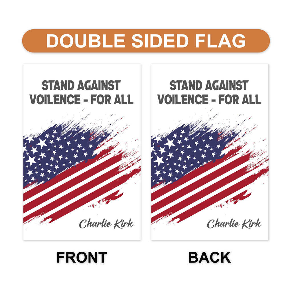 Justice for Charlie Garden Flag, A True Patriot Charlie Kirk Yard Flag, Charlie Kirk Is My Hero Outdoor Flag, Charlie Kirk Freedom Flag