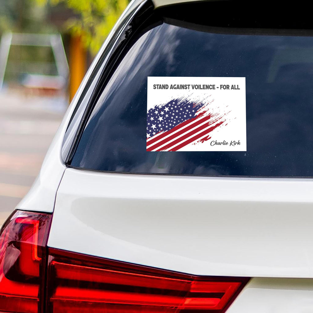 Justice for Charlie Vinyl Sticker, A True Patriot Charlie Kirk, Charlie Kirk Freedom, Charlie Kirk Is My Hero Bumper Sticker, 6 "x 4.5"