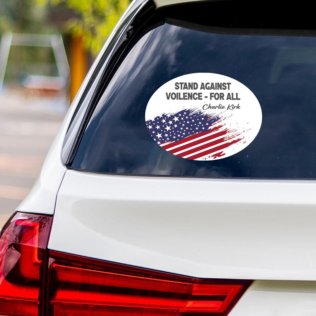 Justice for Charlie Vinyl Sticker, A True Patriot Charlie Kirk, Charlie Kirk Freedom, Charlie Kirk Is My Hero Bumper Sticker, 6 "x 4.5"