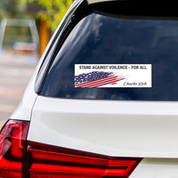 Justice for Charlie Vinyl Sticker, A True Patriot Charlie Kirk, Charlie Kirk Freedom, Charlie Kirk Is My Hero Bumper Sticker, 10 "x 3"