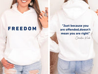Charlie Kirk Freedom Sweatshirt, A True Patriot Charlie Kirk Shirt, Charlie Kirk Is My Hero Sweatshirt, Front Back