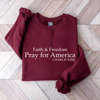 Pray for America Sweatshirt, A True Patriot Charlie Kirk Shirt, Charlie Kirk Is My Hero Sweatshirt